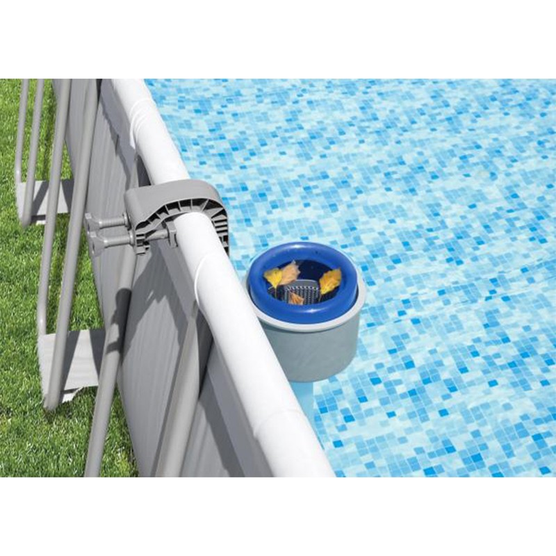 Bestway Wall Mounted Automatic Swimming Pool Surface Skimmer, White (Used) gallery