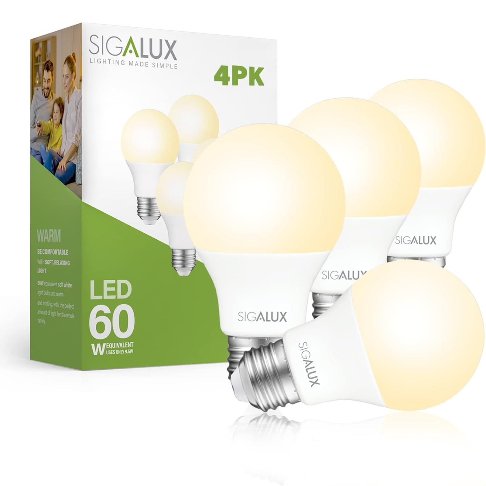 LED Light Bulbs 60 Watt Equivalent A19 Standard Light Bulbs 2700K Warm, Non-D... gallery