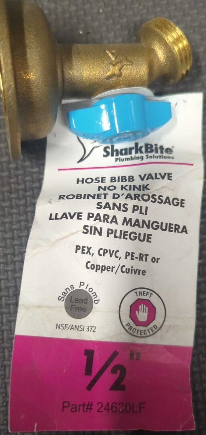 SharkBite 1/2 x 3/4 Inch MHT 45 Degree Hose Bibb, Quarter Turn, 24630LF gallery