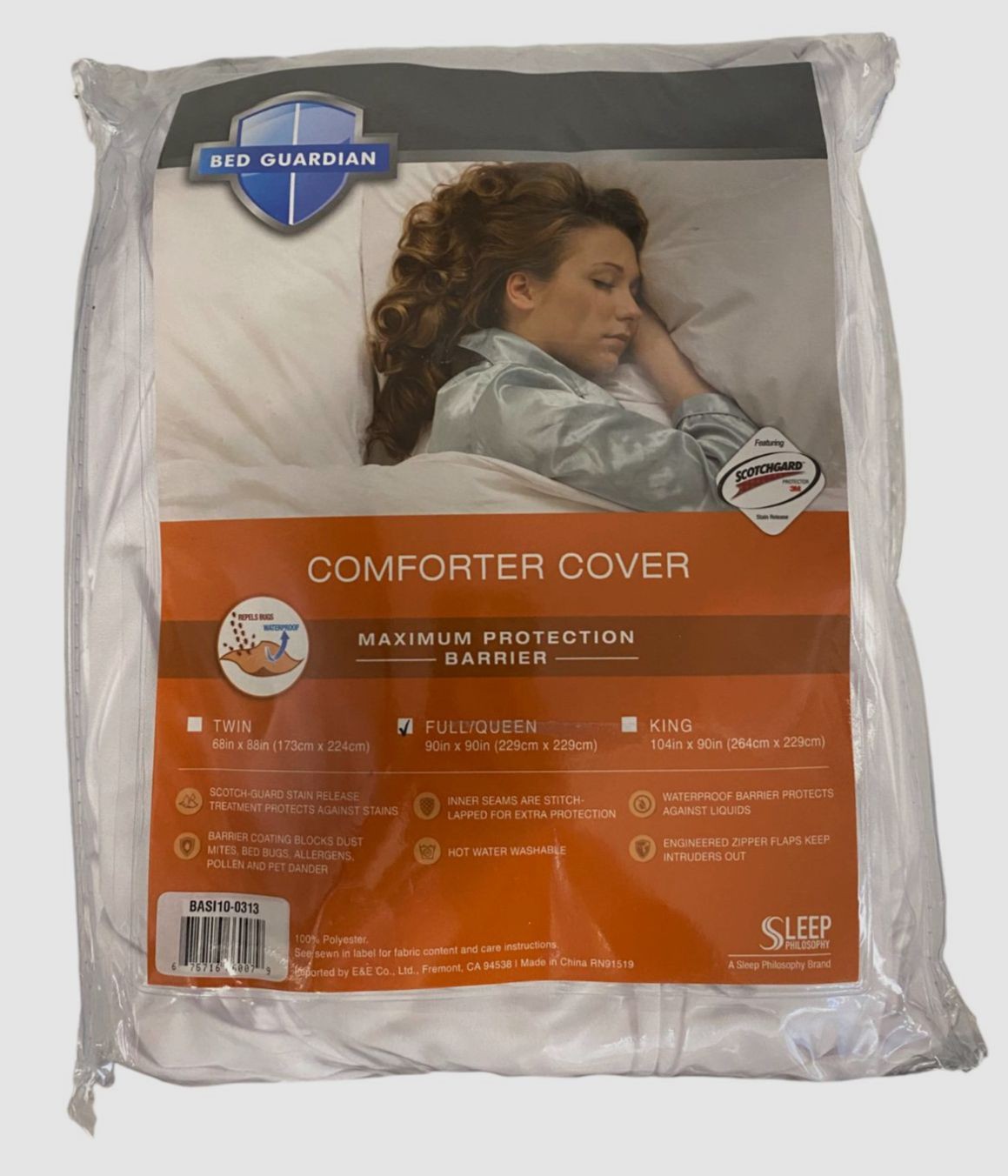 Sleep Philosophy White Bed Guardian Comforter Protector Cover Size' Full/Queen gallery