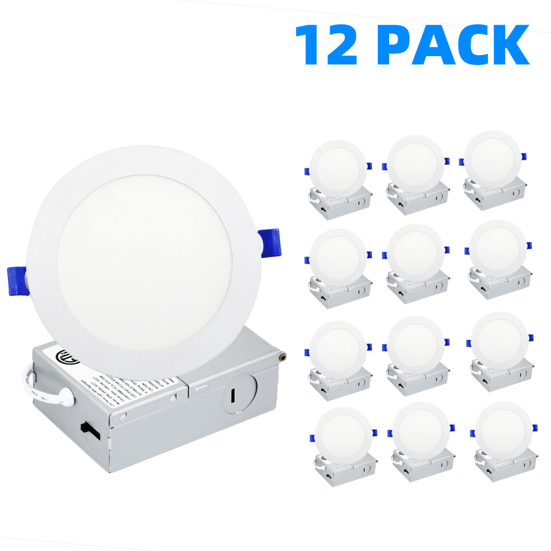 6 Pack / 12 Pack 6 Inch LED Recessed Light with 3CCT - Canless Ultra Thin Wafer gallery