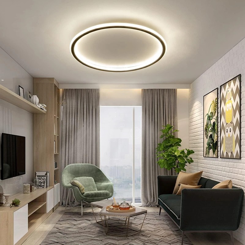 15.7 Inch Flush Mount Ceiling Light, 40-60W Round LED Ceiling Light Fixtures,... gallery