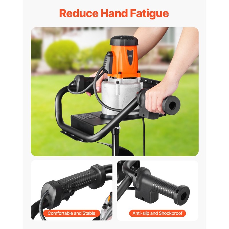 1500W Electric Post Hole Digger 5.71" Earth Auger Bit+Extension Rod Quick Digger gallery
