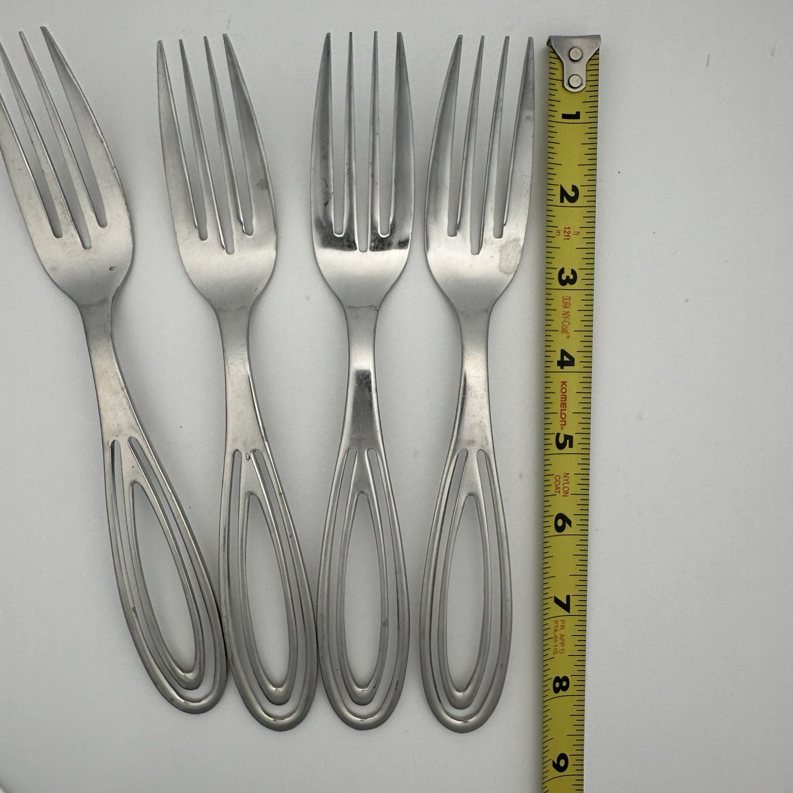 Pottery Barn PBN3 Stainless DINNER FORKS LOOP Lot of 4 gallery