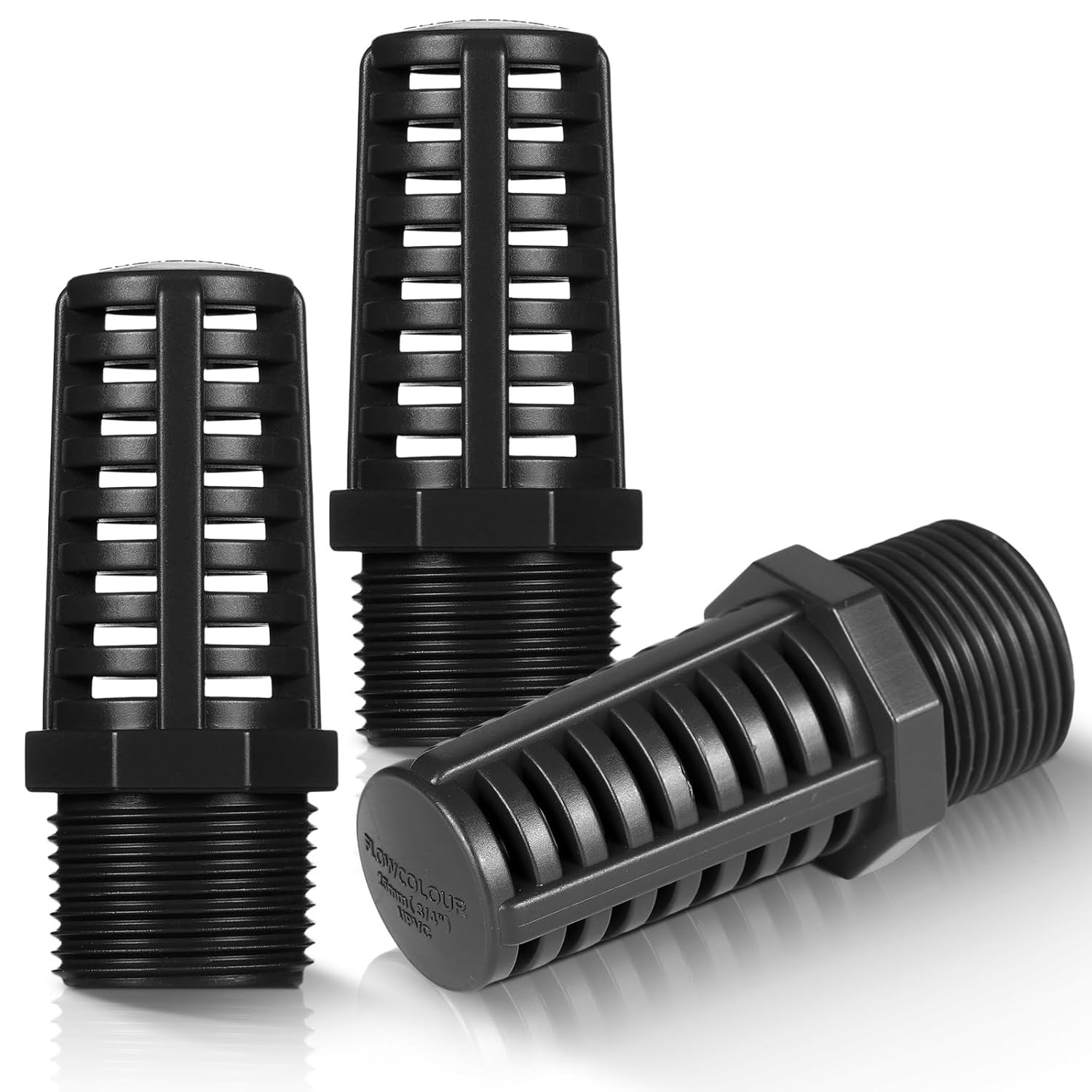 3 Pcs Threaded Suction Overflow Strainer, 3/4 Inch Screen Strainer, High Impact gallery
