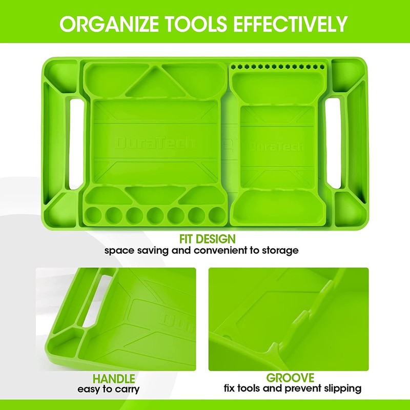DURATECH 3PC Flexible Silicone Tool Tray Tool Holder for Automotive Tool Storage gallery