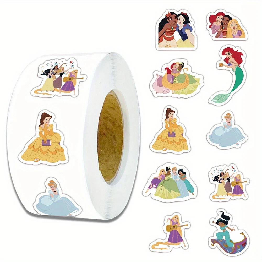 Disney Princess Stickers Belle & More Roll Cute Party Labels Cards & More 2.5cm gallery