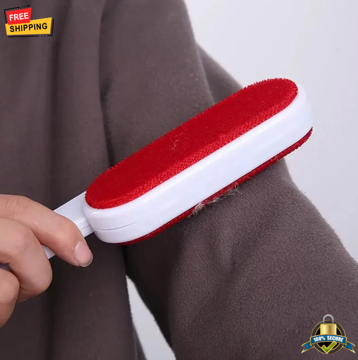 Self-Cleaning Two-Sided Lint Remover Brush for Pet Hair Sofa Carpet Clothes gallery