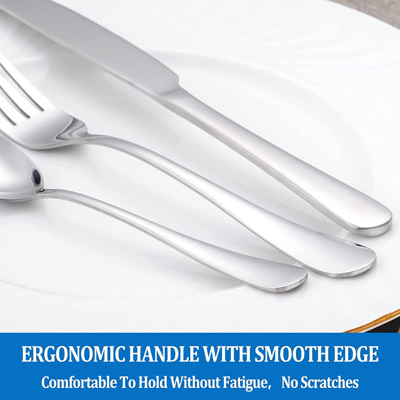 16 Pcs Forks and Spoons Silverware Set, Grade Stainless Steel Flatware Cutlery S gallery
