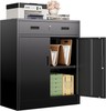 CJF Locking Metal Storage Cabinet with 1 Doors and Drawers for Office/Garage gallery