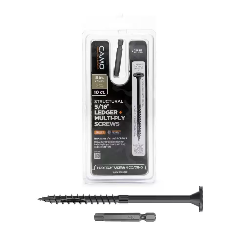 5/16 In. X 5 In.Star Drive Flat Head Multi-Purpose + Multi-Ply+Ledger Structural gallery