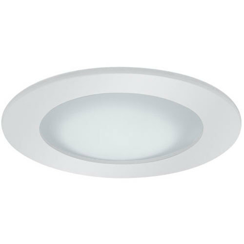 3" in Round Line/Low Voltage White Shower Trim- With Frosted Glass (6 Pack) gallery