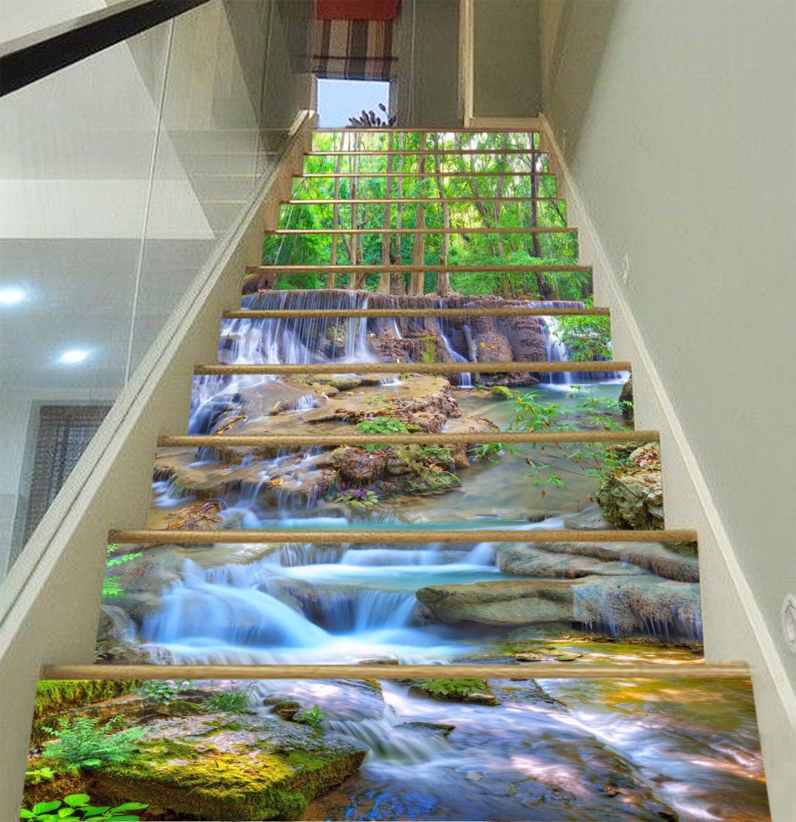 3D Natural River AZ1257 Stair Risers Decoration Mural Vinyl Wallpaper Kay gallery