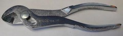 Wilde Tool 6N Knurled Polished Angle Nose Slip Joint Pliers 6″ USA
