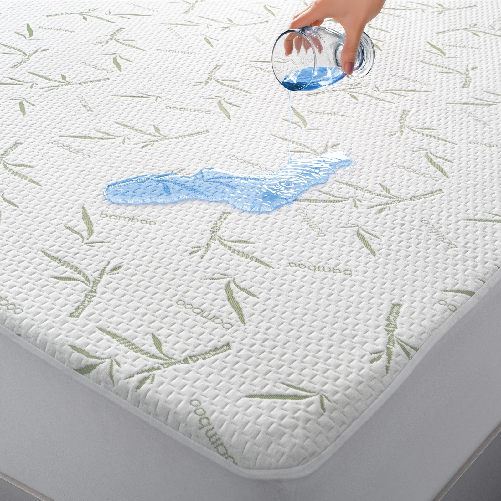 Bamboo Mattress Protector Hypoallergenic & Breathable Waterproof Mattress Cover gallery
