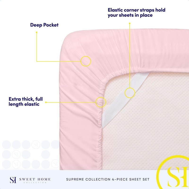 1800 Thread Count Sheet Set – Soft Egyptian Quality Brushed Microfiber Sheets... gallery