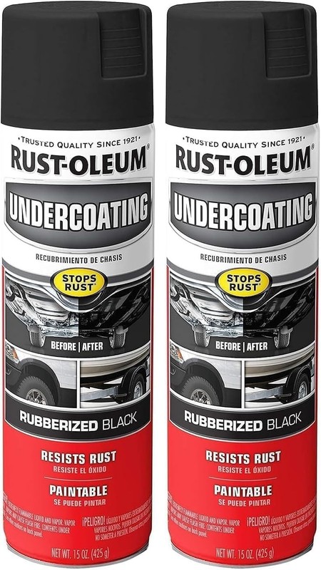 Rust-Oleum 248657 Rubberized Undercoating Spray, 15 oz, Black (Pack of 2) gallery