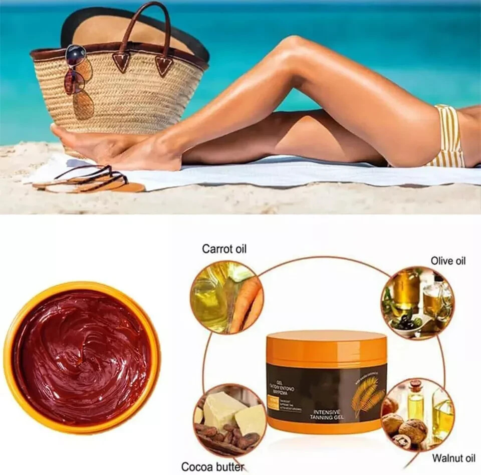 OUHOE Intensive Tanning Gel - Outdoor Sun Tan Gel Summer Beach bahamas Vacation gallery