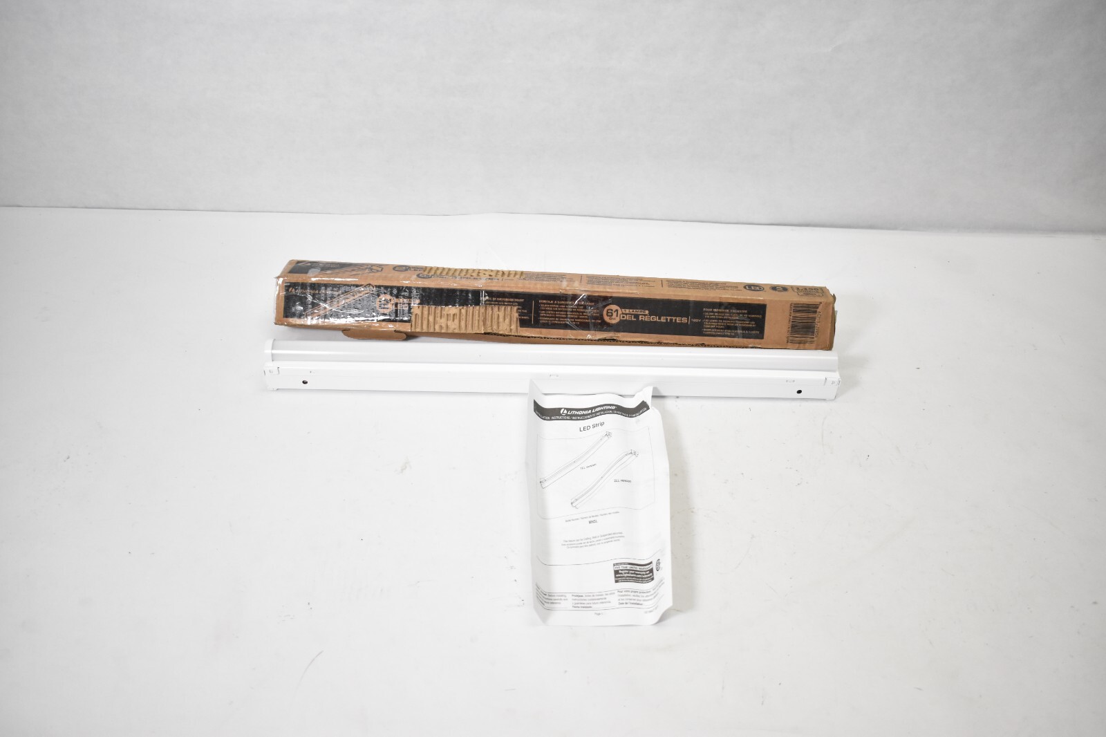 Lithonia Lighting 2' LED 1 Lamp Strip Light Matte White 4000K Bright Integrated gallery