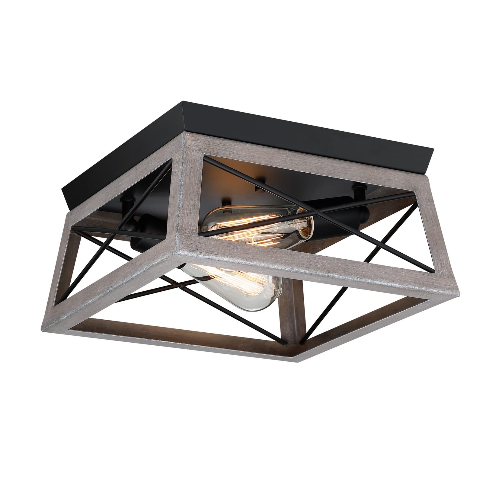 Pia Ricco Flush Mount Ceiling Light Fixture, Industrial Outdoor Ceiling Light... gallery