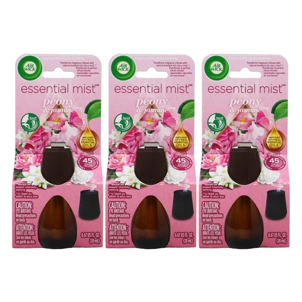 Air Wick Essential Mist Refill, Peony & Jasmine, 0.67 Oz ( 3-Pack ) gallery