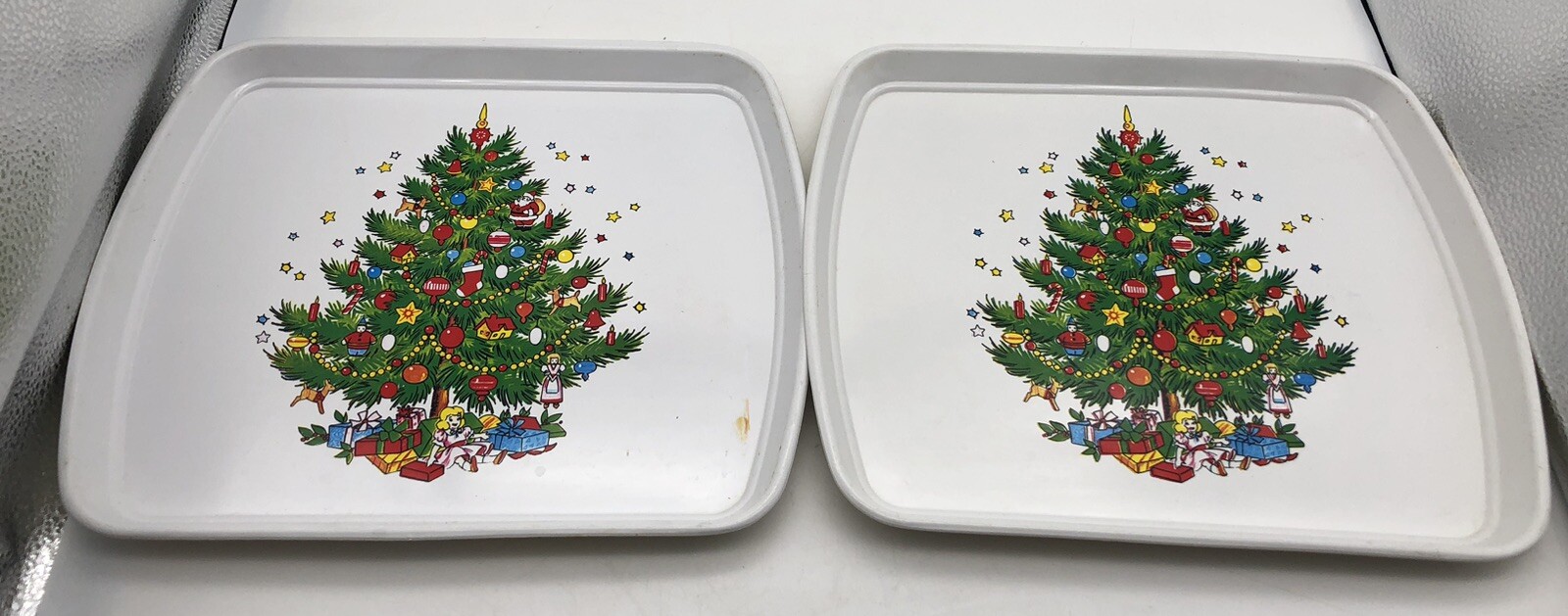 2 Reusable Platers VTG Holiday Cathey Chyna Ullmann Plastic Durable Christmas gallery