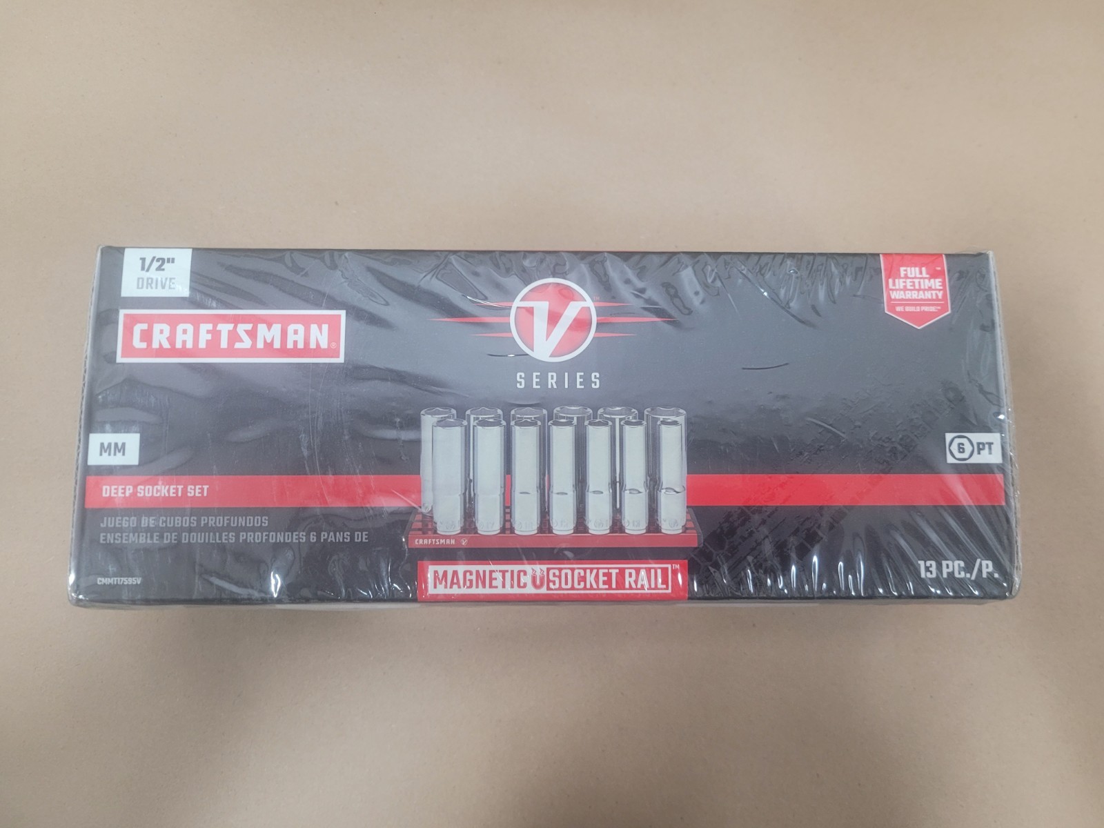 CRAFTSMAN V SERIES MM Socket Deep 1/2 In Drive 13 Pc CMMT17595V NEW IN BOX gallery