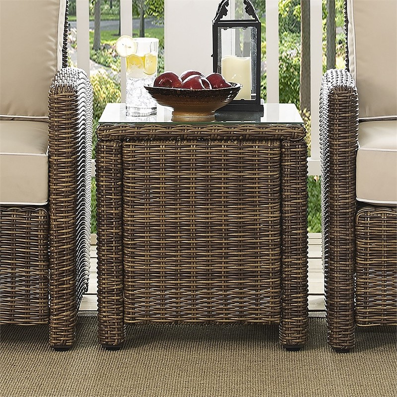 Bradenton Wicker Outdoor Side Table gallery