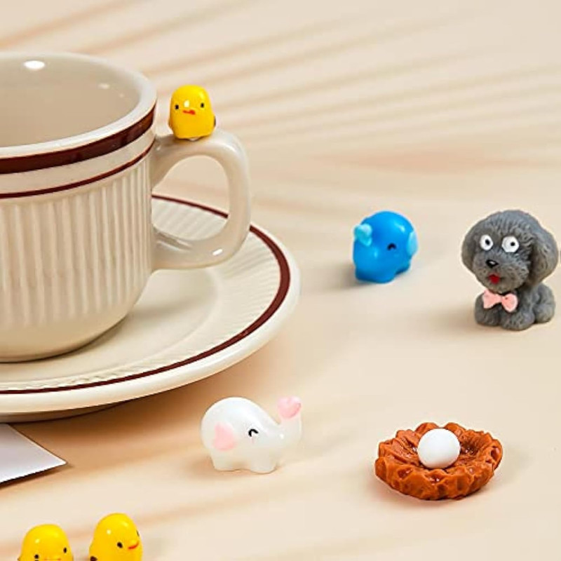 100 Pcs Mini Resin Animals Figures Tiny Resin Animals Bulk for Miniatures Fairy gallery
