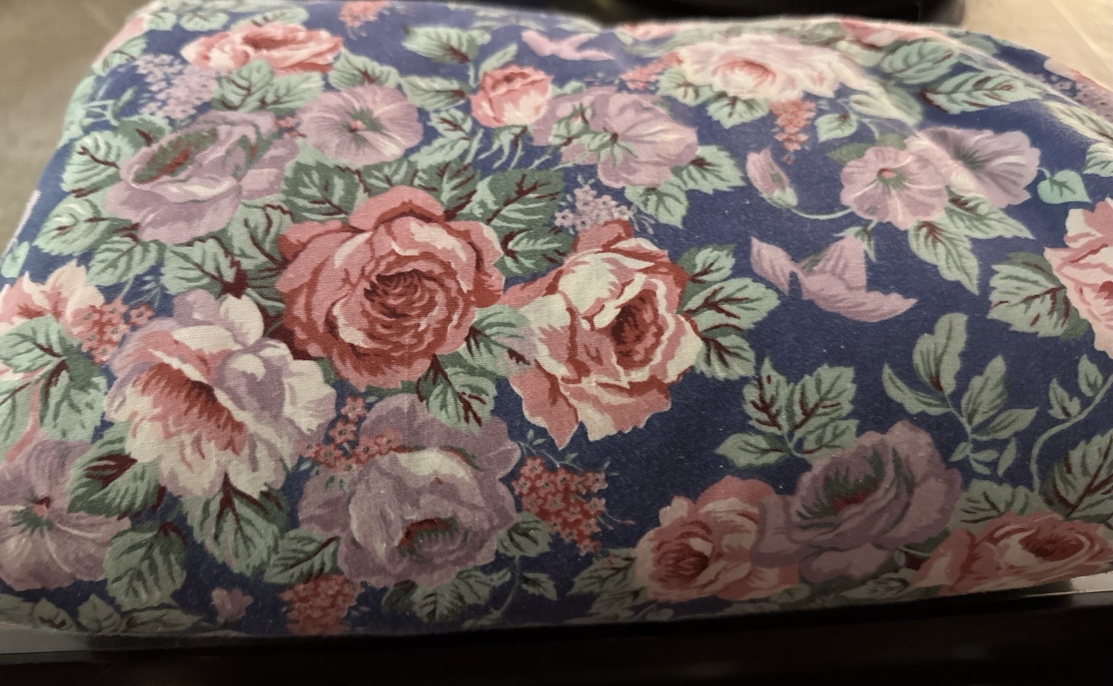 Handmade Reversible Ruffled Floral Duvet Cover Cottagecore Shabby Chic 80”x94” gallery