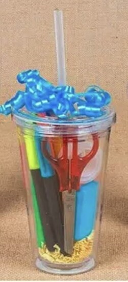 Plastic Tumblers (2pc) 16oz Double-Wall Clear Plastic Glasses w/ Lids & Straws gallery