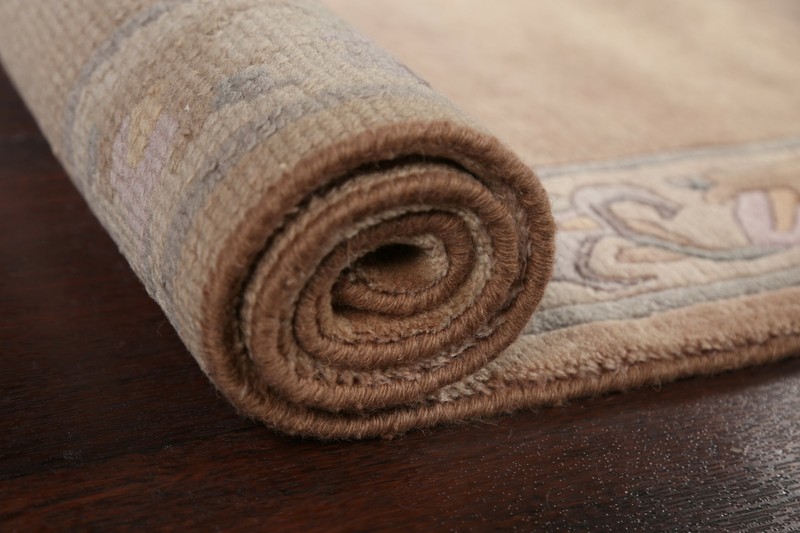 Contemporary Thick Plush Bordered Nepalese 3x5 Small Rug Wool Handmade Carpet gallery