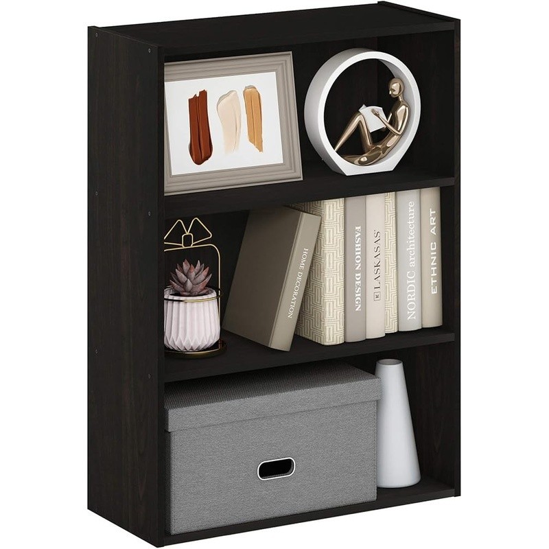 3-Tier Bookcase Engineered Wood Shelf Living Room Office Bedroom Storage New gallery