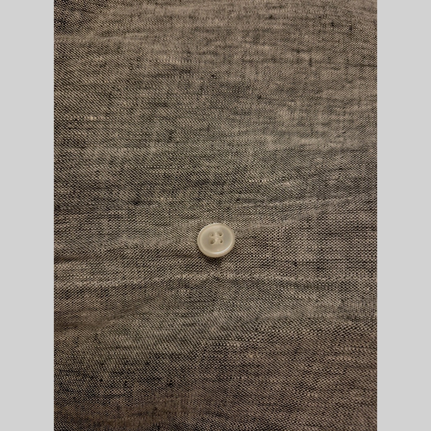 Brooklinen Washed Linen 2-Sided KING Duvet Cover Charcoal Chambray gallery
