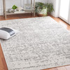 Madison Collection Area Rug - 6'7" X 9'2", Silver & Ivory, Snowflake Medallion D gallery