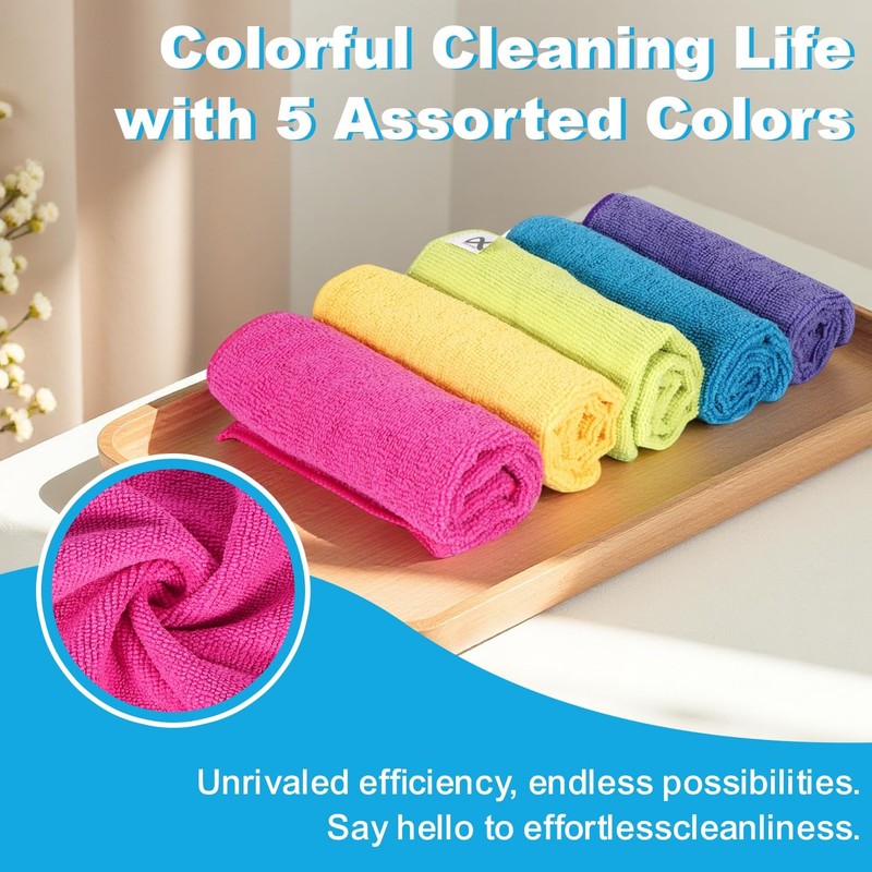Microfiber Cleaning Cloths, 15 Pack Cleaning Rags, Wet and Dry Use Cleaning T... gallery
