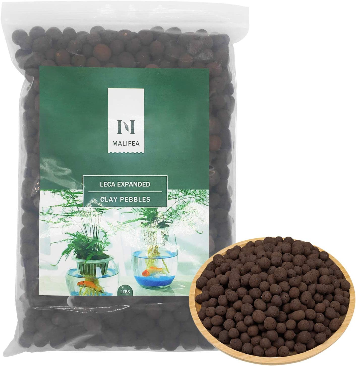 2LBS Leca Expanded Clay Pebbles Hydroponics Supplies for Indoor Garden Plants (2 gallery