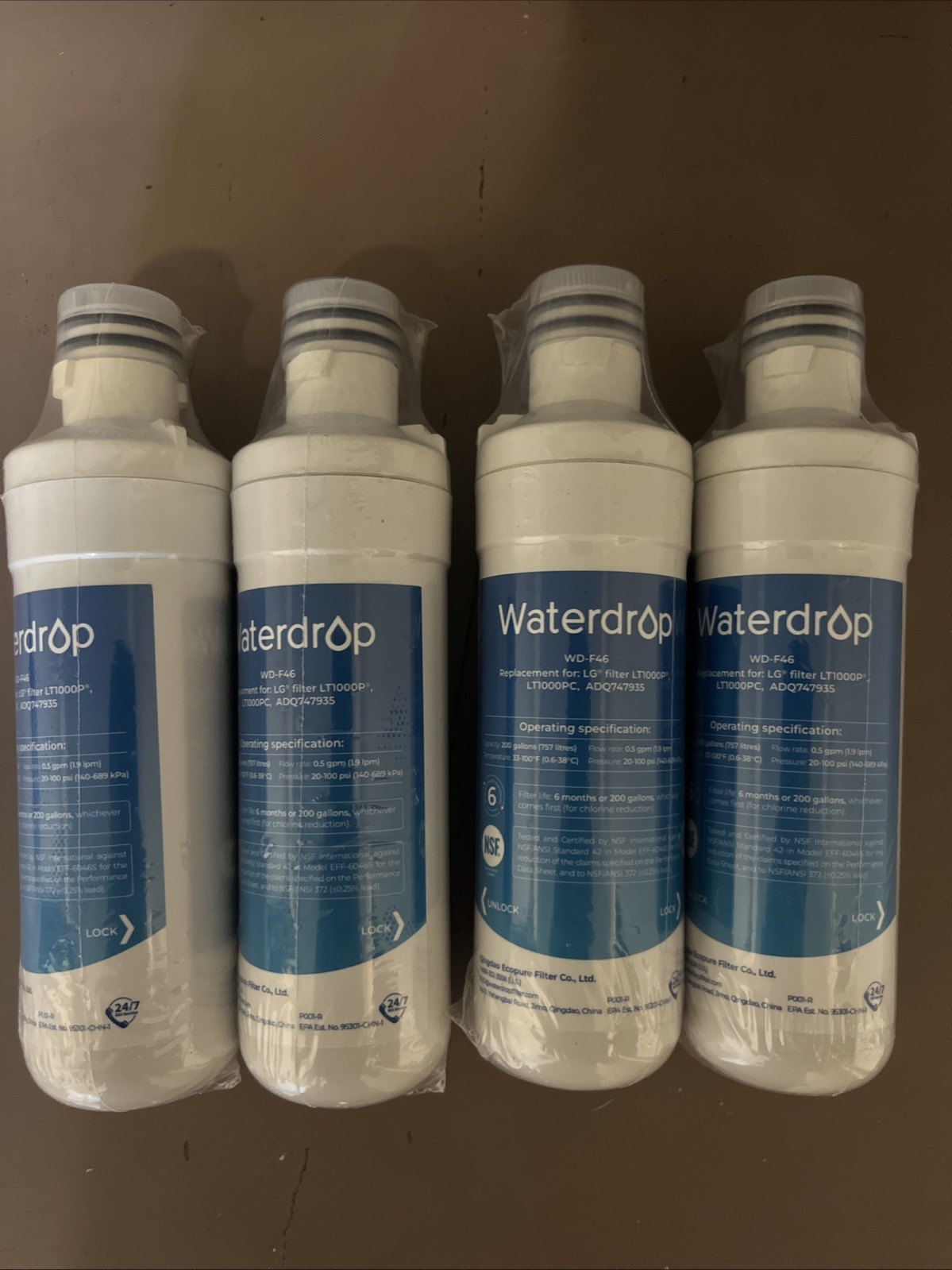 waterdrop water filter Wd-f46 4 Pack For LG Filter Lt1000p, Lt1000pc, Adq747935 gallery