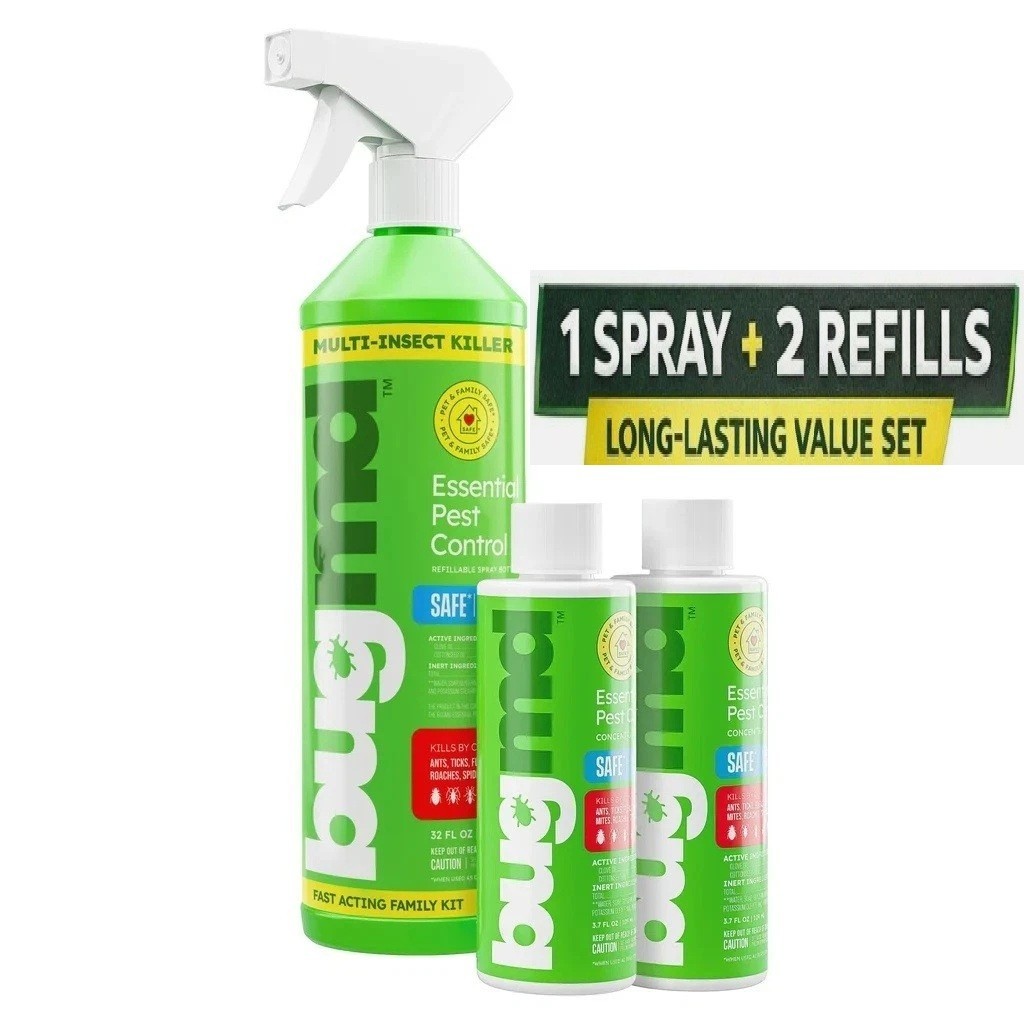 Bugmd PEST CONTROL Essential Oil Spray Kit for Home 32oz Bottle + 2 Concentrates gallery