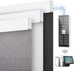 Motorized Blinds with Remote Control, Custom Blackout Smart Blinds with Cover, E