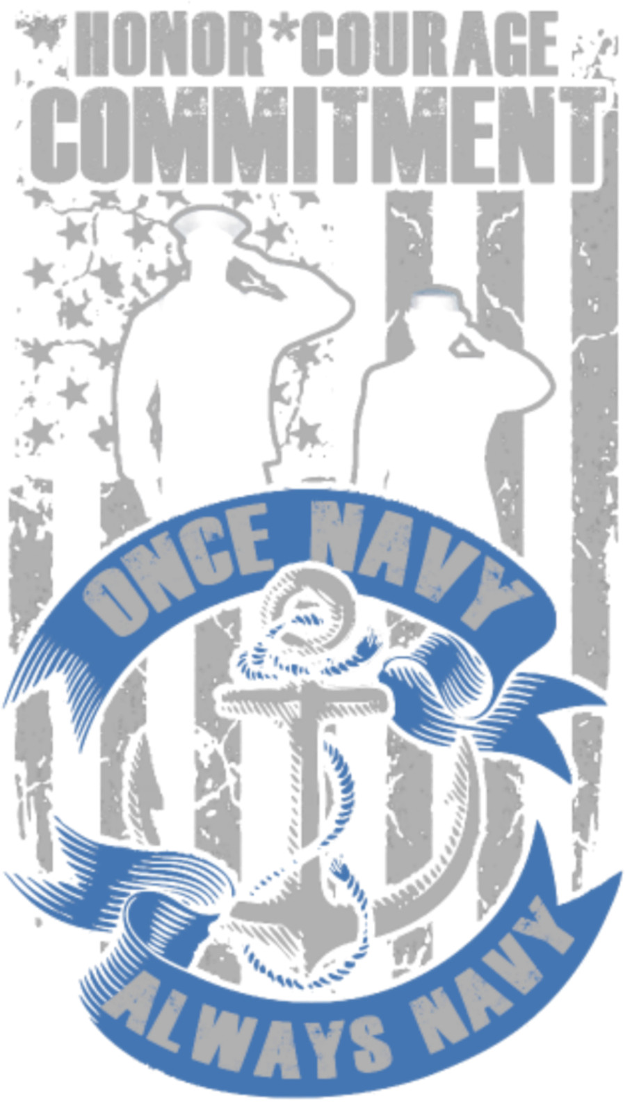 ONCE NAVY Sublimation Print Ready to Press, Heat Transfer PICK YOUR SIZE gallery