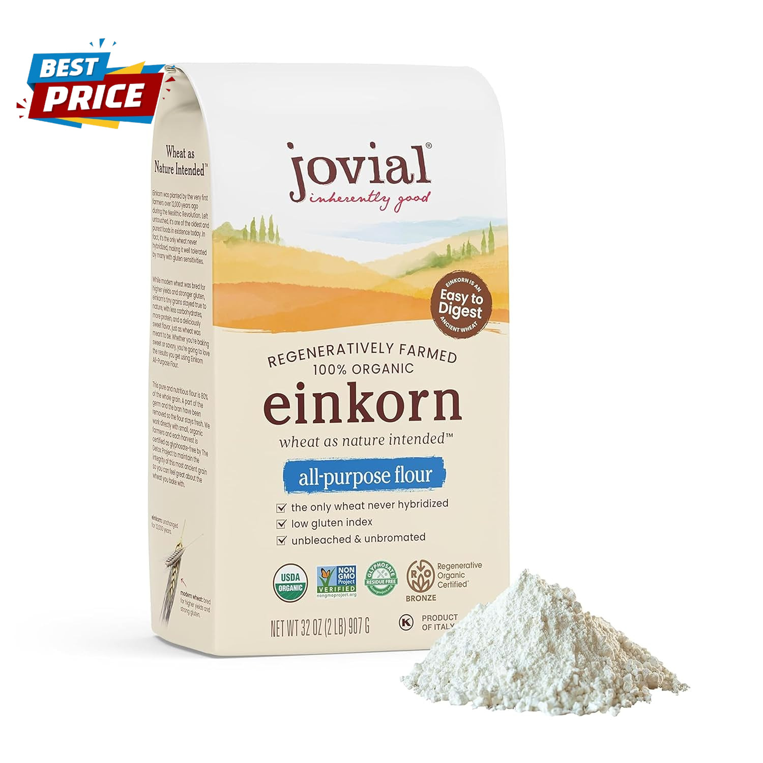 Organic Einkorn Unbleached All Purpose Flour - Bread Baking Flour for Sourdough, gallery