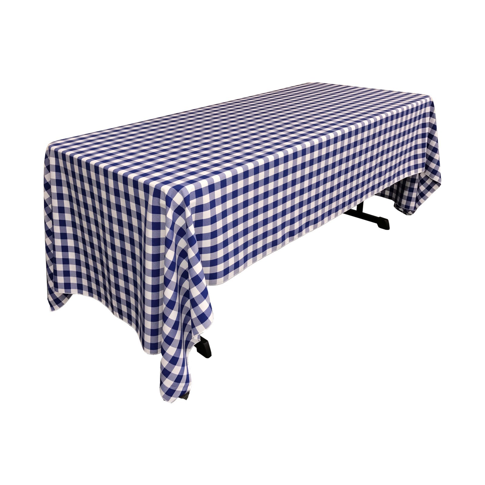 LA Linen Polyester Checkered 60 by 120-Inch Rectangular Tablecloth. Made in USA gallery