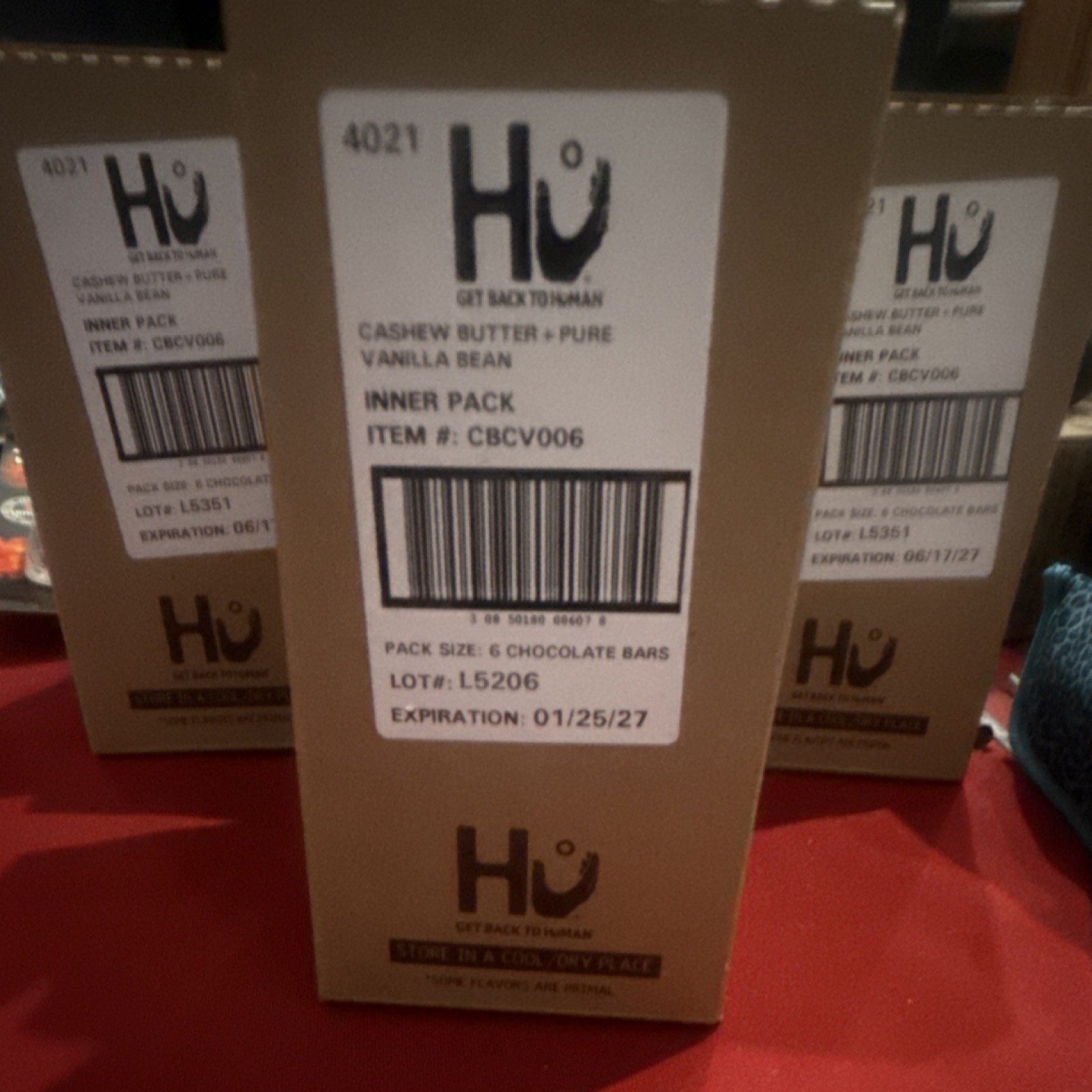 Hu Chocolate Blocks Cashew Vanilla Hazelnut Crunch Organic Milk 24 Bars Total gallery