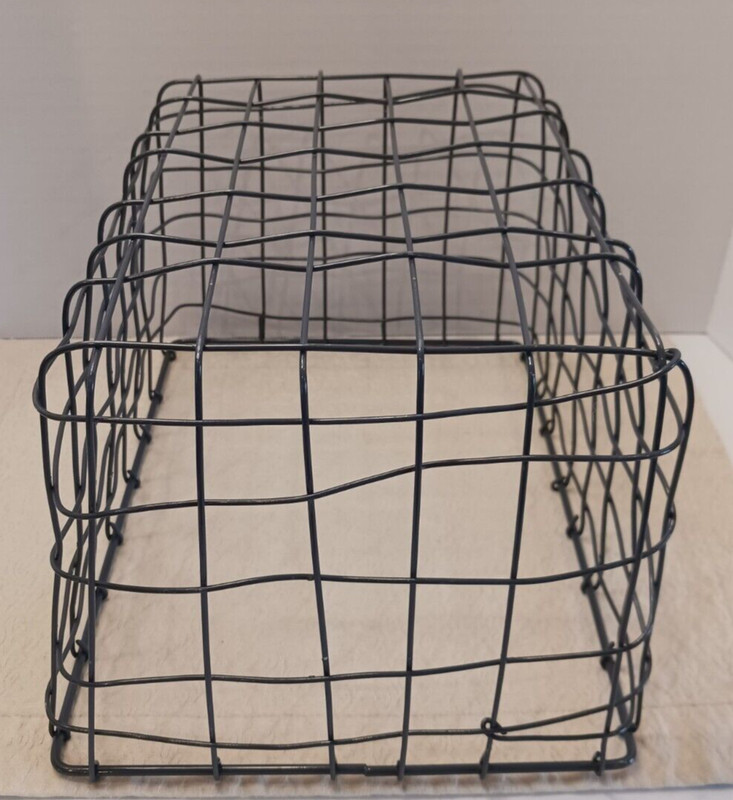 Free Form Wire 12" Basket Rectangular Industrial Farmhouse Style gallery
