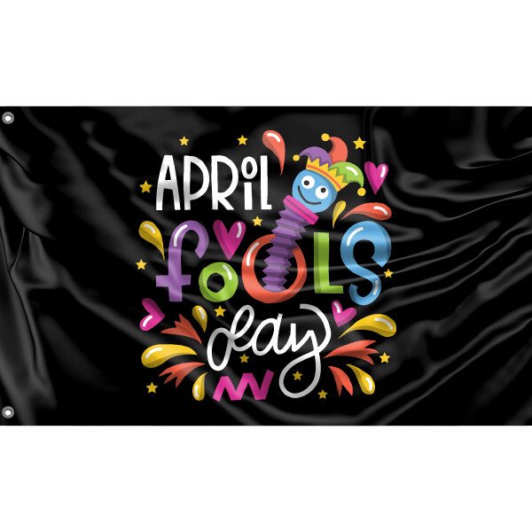 April Fools Day Flag Unique Design, 3x5 Ft / 90x150 cm, EU Made gallery