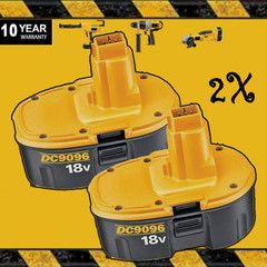 2 PACK 18V 4600mAh Replace For Dewalt 18 VOLT DC9096 DC9098 NiMh Battery NEW