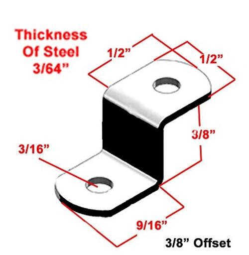 3/8" Canvas Offset Clips with Screws Extra Heavy Duty 10 Pack gallery