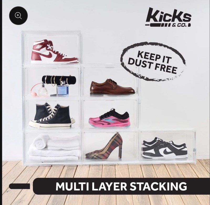 (1 Box / 2 Per package) Kicks & Co. Stackable Sneaker Display. New unopened gallery