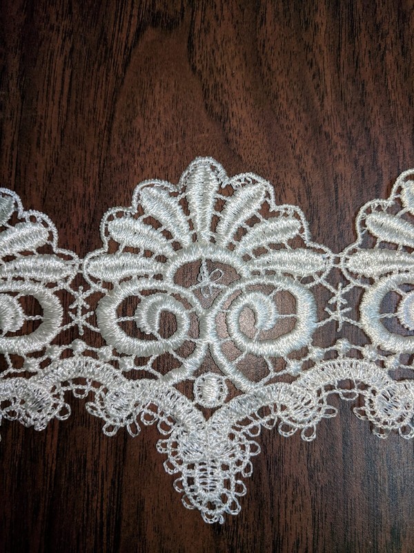 Doily Boutique Table Runner or Doily with Bleached White or Ivory Fancy Lace gallery